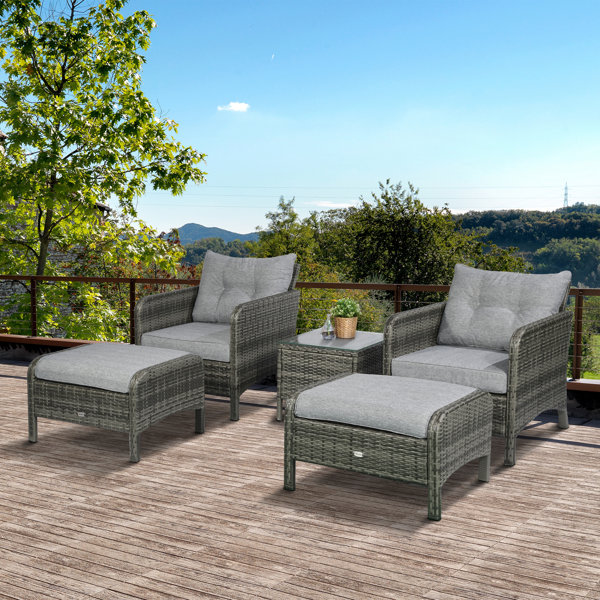 Hampton Bay Outdoor Chairs With Ottoman Wayfair